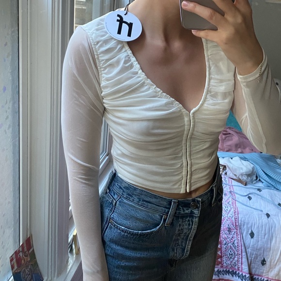 REBELFLOW RUCHED TOP - Picture 1 of 3